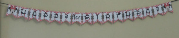 Minnie mouse Happy Birthday Banner