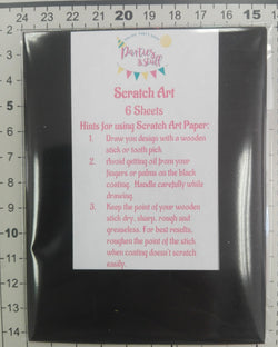 6pcs Scratch Art Sheets and Scratch Stick