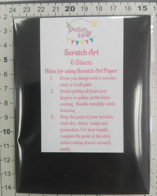 6pcs Scratch Art Sheets and Scratch Stick