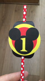 20Pcs Mickey Mouse Straws
