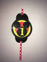 1Pcs Mickey Mouse Paper Straws