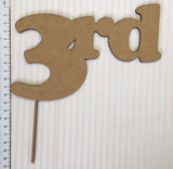 Wooden laser cut Number Cake Topper