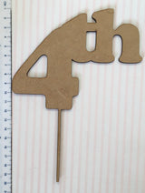 Wooden laser cut Number Cake Topper