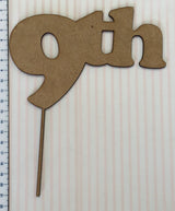 Wooden laser cut Number Cake Topper