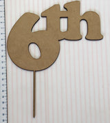 Wooden laser cut Number Cake Topper