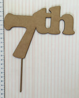 Wooden laser cut Number Cake Topper