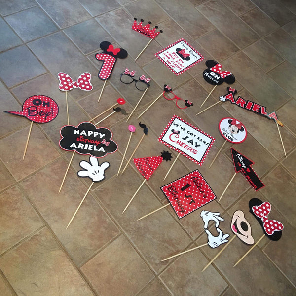 20Pcs Minnie Mouse Photo Props
