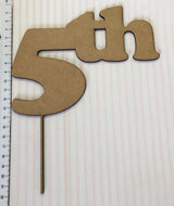 Wooden laser cut Number Cake Topper