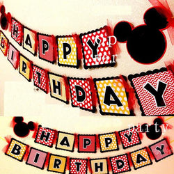 Mickey Mouse Happy Birthday Banner